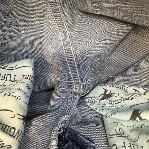 Cowgirl Tuff Jeans Women's 24x33 (0) Blue Aztec Mustang Boot Cut Embroidered - Picture 10 of 16